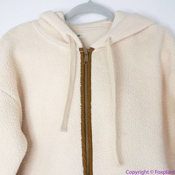 NEW Madewell (Re)sourced Fleece Hooded‎ Zip Jacket, S, NB514 - Picture 5 of 16
